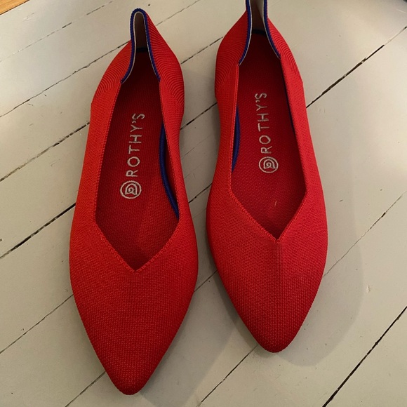 Red Rothy’s pointed toe flats - Picture 2 of 4